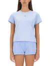 Alexander Wang T T By Alexander Wang Essential Shrunk T-shirt In Baby Blue