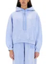 Alexander Wang T T By Alexander Wang Essential Sweatshirt In Baby Blue