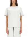 Alexander Wang T T By Alexander Wang Melange Light Grey Cotton T-shirt