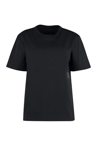 Alexander Wang T T-shirt With Round Neck And Short Sleeves In Black