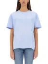 Alexander Wang T T By Alexander Wang Relaxed-fit Cotton T-shirt With Subtle Logo Detail In Purple