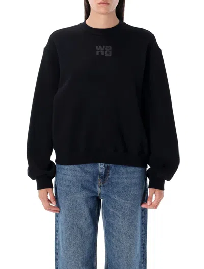 Alexander Wang T T By Alexander Wang Essential Terry Crew Sweatshirt W/ Puff