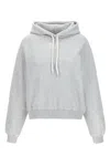 Alexander Wang T T By Alexander Wang Oversized Grey Hoodie With Subtle Logo