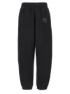 Alexander Wang T Jogging Cotton Trouser With Logo In Black
