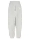Alexander Wang T T By Alexander Wang Puff Logo Essential Terry Sweatpants In Gray