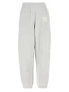 Alexander Wang T T By Alexander Wang Puff Logo Essential Terry Sweatpants In Gray