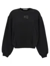Alexander Wang T Alexanderwang.t Essential Terry Crew Sweatshirt With Puff Paint Logo
