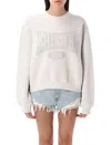 Alexander Wang T T By Alexander Wang Graphic Crew Neck Fleece In Dirty White