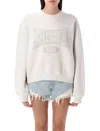 Alexander Wang T T By Alexander Wang Graphic Crew Neck Fleece In Dirty White