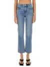 Alexander Wang T T By Alexander Wang Light Wash High Waist Jeans In Navy