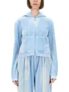 Alexander Wang T T By Alexander Wang Cropped Zip Hoodie With Drawstring Hood