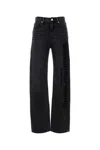 Alexander Wang T T By Alexander Wang Wide-leg Cut-out Denim Jeans In Grey