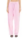 Alexander Wang T T By Alexander Wang Articulated Velour Track Pants In Pink