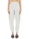 Alexander Wang T T By Alexander Wang Puff Logo Essential Terry Sweatpants In Gray