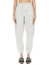 Alexander Wang T T By Alexander Wang Puff Logo Essential Terry Sweatpants In Grey