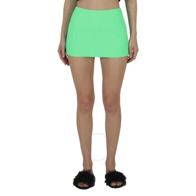 Alexander Wang T T By Alexander Wang Ladies Mint Julep All Over Logo Mini Skirt In Green