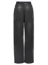 Alexander Wang T T By Alexander Wang Layered Cotton Joggers With Boxer Insert In Black