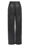 Alexander Wang T T By Alexander Wang Layered Cotton Joggers With Boxer Insert In Black