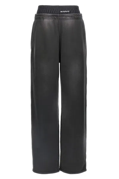 Alexander Wang T T By Alexander Wang Layered Joggers In Black