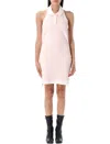 Alexander Wang T T By Alexander Wang Layered Polo Halter Minidress In Pink
