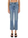Alexander Wang T T By Alexander Wang Light Wash High Waist Jeans In Blue