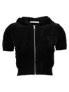 Alexander Wang T T By Alexander Wang Logo Chenille Cropped Hoodie