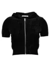 Alexander Wang T T By Alexander Wang Logo Chenille Cropped Hoodie
