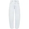 Alexander Wang T T By Alexander Wang Logo-patch High-rise Tapered Cotton Jeans