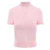 Alexander Wang T Pink Mockneck T-shirt In Pink/green