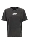 Alexander Wang T T By Alexander Wang Embossed Logo Cotton T-shirt In Gray