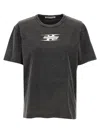 Alexander Wang T T By Alexander Wang Dark Grey Cotton T-shirt In Gray