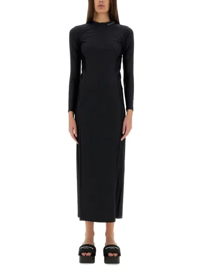 ALEXANDER WANG T T BY ALEXANDER WANG LONG DRESS WITH LOGO