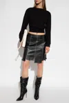 Alexander Wang T T By Alexander Wang Long-sleeved T-shirt In Black