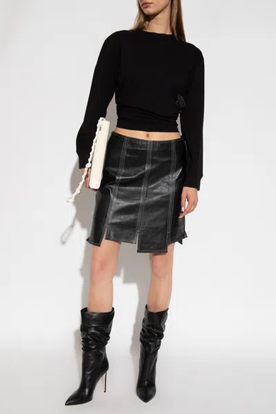Alexander Wang T T By Alexander Wang Long-sleeved T-shirt In Black