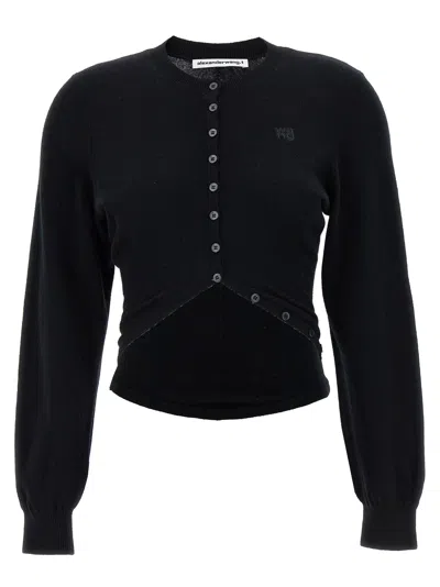 Alexander Wang T T By Alexander Wang 'ls' Cardigan In Black
