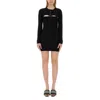 Alexander Wang T T By Alexander Wang Mini Dress With Cropped Cardigan In Black
