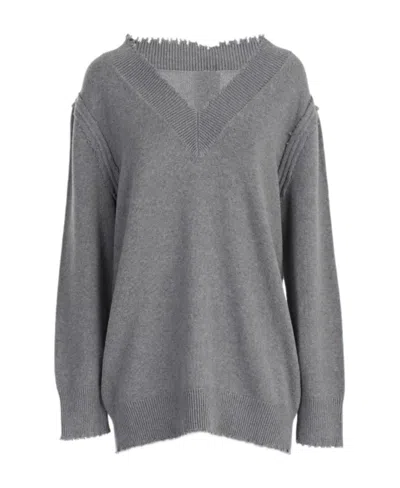 Alexander Wang T T By Alexander Wang Oversized Sweater Dress In Gray