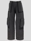 Alexander Wang T T By Alexander Wang Oversized Cargo Trousers In Washedshadow