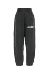 Alexander Wang T T By Alexander Wang Charcoal Cotton Joggers In Grey