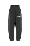 Alexander Wang T T By Alexander Wang Charcoal Cotton Joggers In Grey