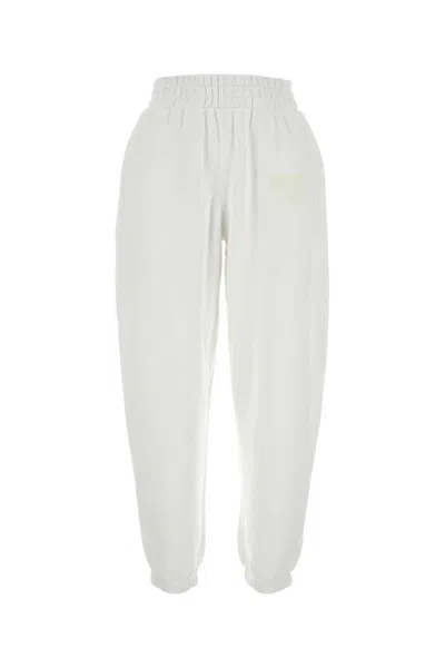 Alexander Wang T Essential Terry Classic Sweatpant Puff Paint Logo-m Nd T By Alexander Wang Female In White