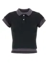 Alexander Wang T T By Alexander Wang Charcoal Stretch Piquet Polo Shirt In Grey