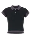Alexander Wang T T By Alexander Wang Charcoal Stretch Piquet Polo Shirt In Grey