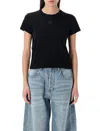 Alexander Wang T T By Alexander Wang Slim-fit High Neck T-shirt With Subtle Logo In Black