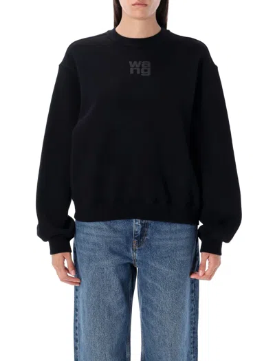 Alexander Wang T T By Alexander Wang Puff Logo Sweatshirt In Black