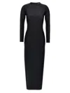 Alexander Wang T T By Alexander Wang Long Dress With Logo In Black