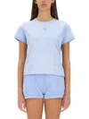 Alexander Wang T T By Alexander Wang Essential Shrunk T-shirt In Blue