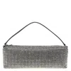 Alexander Wang T T By Alexander Wang Rhinestone Mesh Heiress Soft Bag In White
