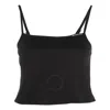 Alexander Wang T T By Alexander Wang Ribbed-knit Cotton Cami Top In Black