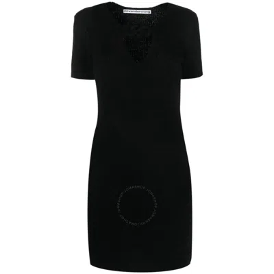 Alexander Wang T T By Alexander Wang Rope-detail Stretch Mini Dress In Black